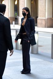 Dua Lipa in a Tailored Black Outfit - NYC 12/09/2020