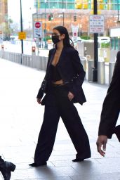 Dua Lipa in a Tailored Black Outfit - NYC 12/09/2020