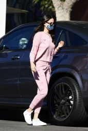 Eiza Gonzalez in a Pink Sweatsuit - Los Angeles 12/05/2020