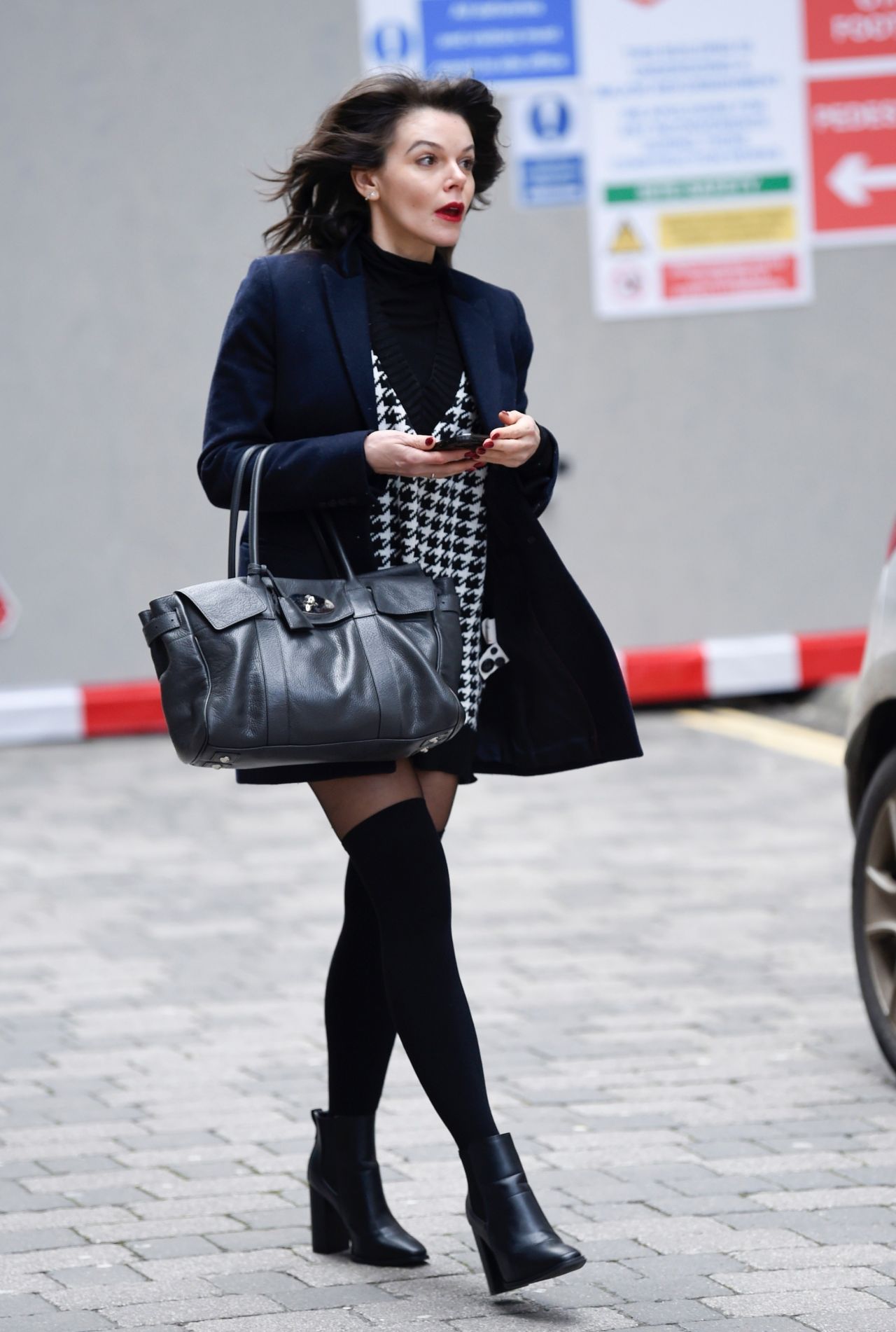 Faye Brookes - Leaving Evelyn House Of Hair and Beauty in Manchester 12