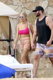Heather Rae Young in One Shoulder Swimsuit and Knitted Shorts - Mexico 12/20/2020