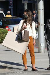 Jordana Brewster - Shopping in Beverly Hills 12/19/2020