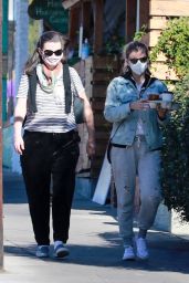 Kate Mara in Grey Sweatpants and a Jean Jacket - Los Feliz 12/20/2020