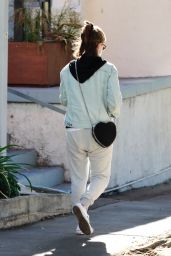 Kate Mara in Grey Sweatpants and a Jean Jacket - Los Feliz 12/20/2020