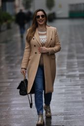 Kelly Brook in a Beige Jumper and Co-Ordinated Jacket - London 12/21