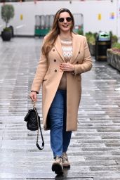 Kelly Brook in a Beige Jumper and Co-Ordinated Jacket - London 12/21