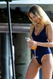 Kimberley Garner in a Swimsuit on the Beach in Barbados 12/26/2020
