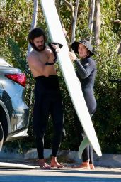 Leighton Meester - Surfing in Malibu 12/15/2020