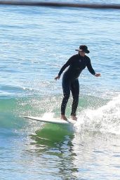 Leighton Meester - Surfing in Malibu 12/15/2020