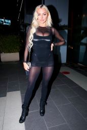 Lindsey Pelas at BOA Steakhouse in West Hollywood 12/27/2020