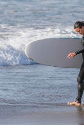 Michelle Rodriguez Surfing in Malibu 12/03/2020