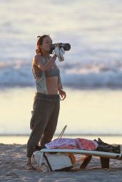 Michelle Rodriguez Surfing in Malibu 12/03/2020