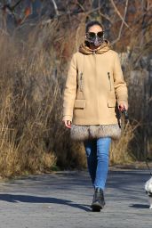 Olivia Palermo in a Fur-Rrimmed Moncler Coat - New York 12/28/2020