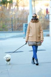 Olivia Palermo in a Fur-Rrimmed Moncler Coat - New York 12/28/2020