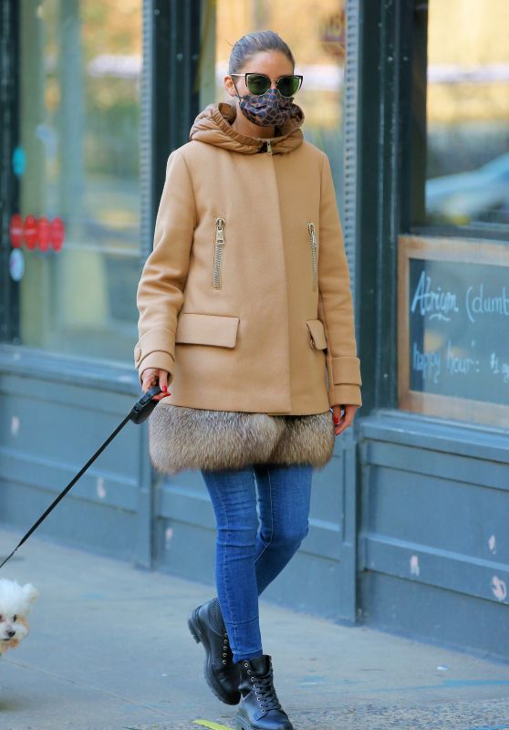 Olivia Palermo in a Fur-Rrimmed Moncler Coat – New York 12/28/2020