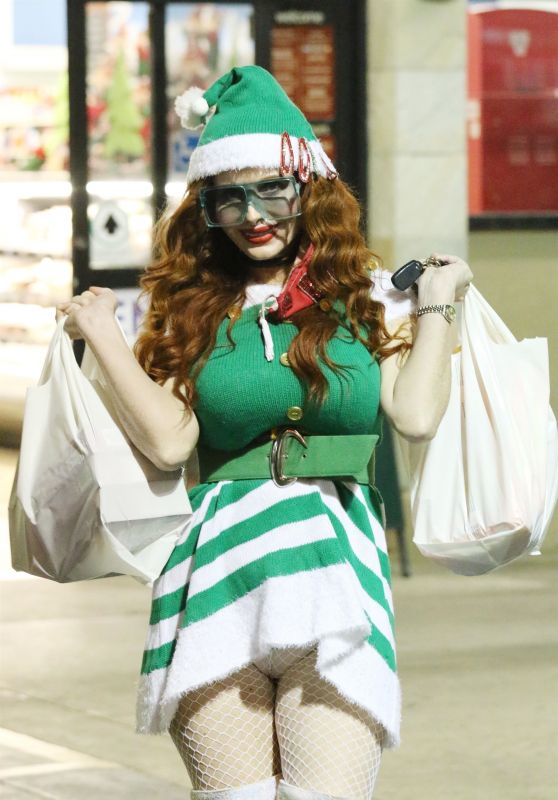 Phoebe Price in an Elf Outfit - Shopping in LA 12/13/2020 13.12.2020 x18
