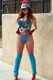 Phoebe Price Wearing a Wonder Woman Outfit - Los Angeles 12/24/2020