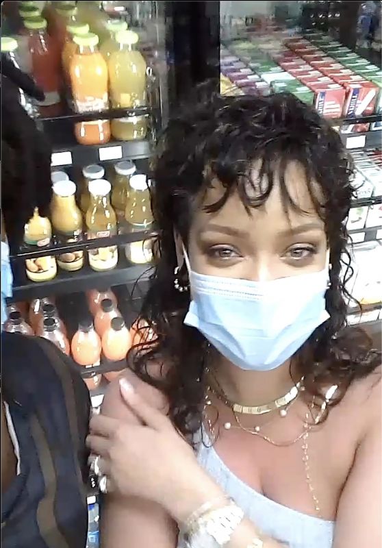 Rihanna at a Gas Station in Barbados 12/20/2020