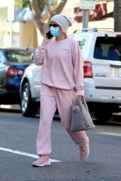 Sofia Richie in a Pink Sweat Outfit - Beverly Hills 12/03/2020