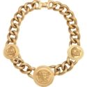 Versace 3 Medusa Gold Chain Necklace