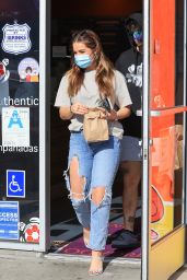 Addison Rae in Ripped Jeans - West Hollywood 01/04/2021