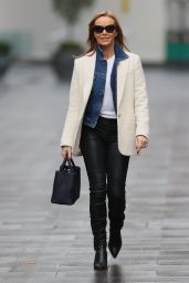 Amanda Holden in Leather Trousers and White Top  01/06/2021