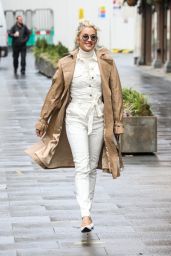 Ashley Roberts in White Jumpsuit and Roll Neck Jumper - London 01/06/2020