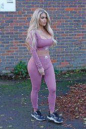 Bianca Gascoigne in a Purple 2 Piece - Kent 01/18/2021