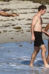 Brooks Nader in a Bikini on the Beach in Miami 12/31/2020