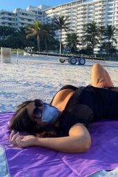 Claudia Romani - Peekaboo Masks Photoshoot in Miami Beach 01/06/2021