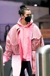 Dua Lipa in Travel Outfit - Arriving at LAX in LA 01/10/2021