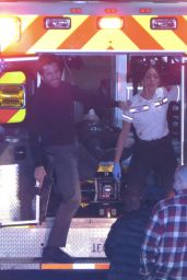 Eiza Gonzalez - Filming Scene for Ambulance in LA 01/27/2021