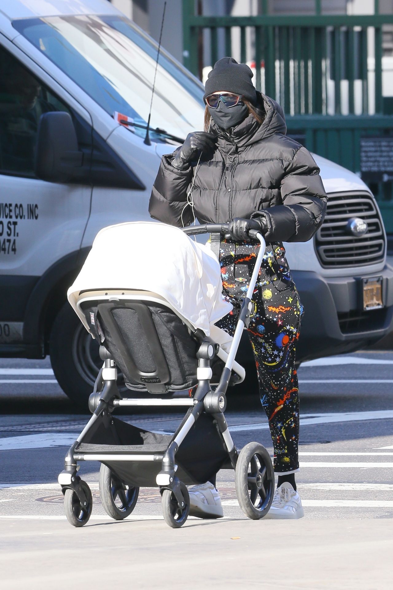 January 12, 2021 - Gigi Hadid Wears Louis Vuitton Galaxy Pants In