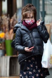 Helena Bonham Carter in a Puffer Jacket - North London 01/27/2021
