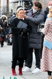 Hilary Duff and Molly Bernard - Filming "Younger" in Manhattan 01/20/2021