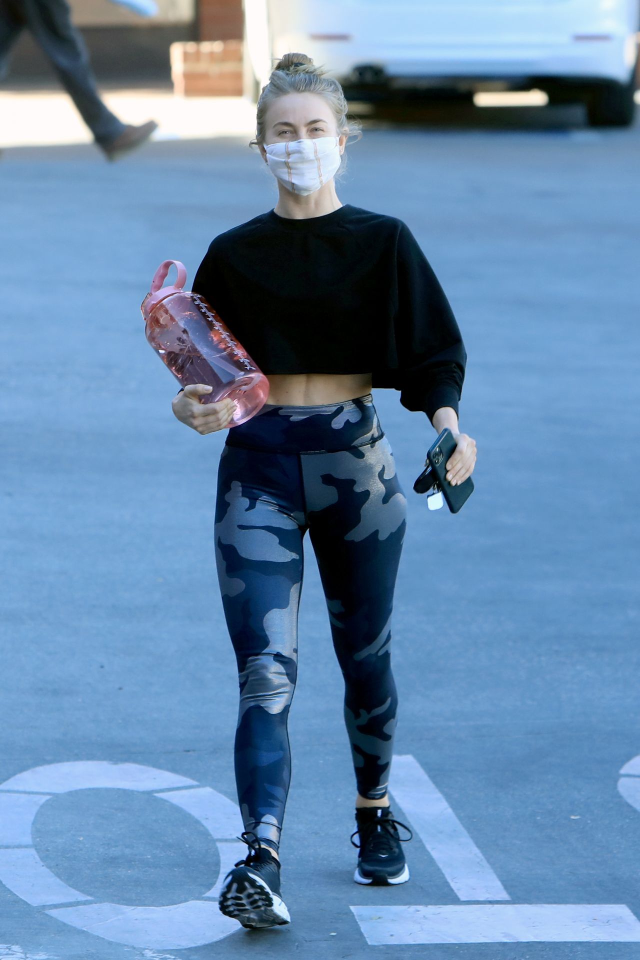 Julianne Hough in Leggings and Crop Top - Los Angeles 01/18/2021