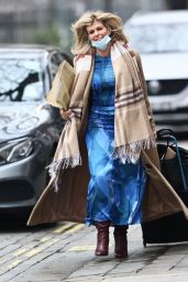 Kate Garraway in Blue Dress - London 01/08/2021