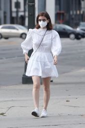 Kate Mara in a White Mini Dress - Beverly Hills 01/10/2021