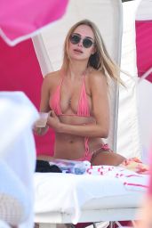 Kimberley Garner in Bikini at the Beach in Miami 01/27/2021