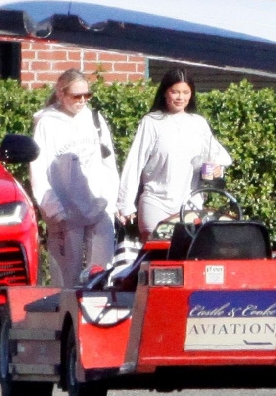 Kylie Jenner in a Red Lamborghini in LA 01/19/2021