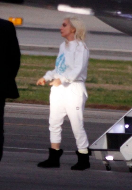 Lady Gaga – Flies Back From the Presidential Inauguration in Washington DC 01/20/2021