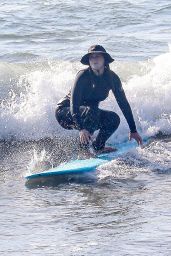 Leighton Meester - Morning Surf Session in Malibu 01/08/2021