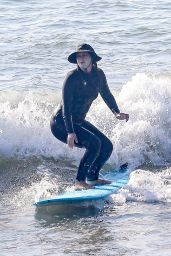 Leighton Meester - Morning Surf Session in Malibu 01/08/2021