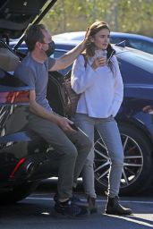 Lily Collins at a Recycling Center in LA 01/13/2021