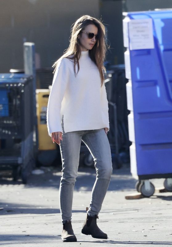 Lily Collins at a Recycling Center in LA 01/13/2021