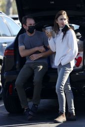 Lily Collins at a Recycling Center in LA 01/13/2021