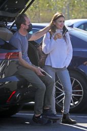 Lily Collins at a Recycling Center in LA 01/13/2021