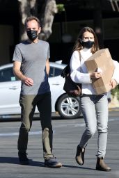 Lily Collins at a Recycling Center in LA 01/13/2021