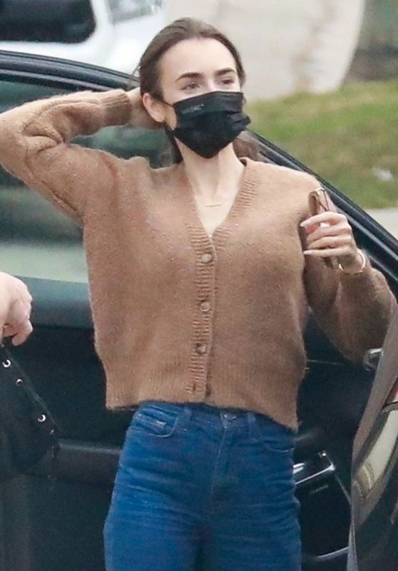 Lily Collins at Her Friend’s House in Los Angeles 01/19/2021