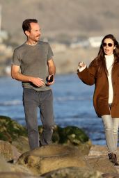 Lily Collins in Casual Outfit - Beach in Santa Barbara 01/10/2021